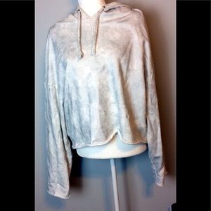 R + A, Made in USA Croptop Hoodie Sweatshirt SZ L